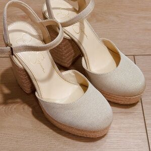 Jessica Simpson Cream Platform Heels